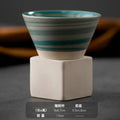 Axyaa Hand-Painted Ceramic Espresso Coffee Cup Set with Base.