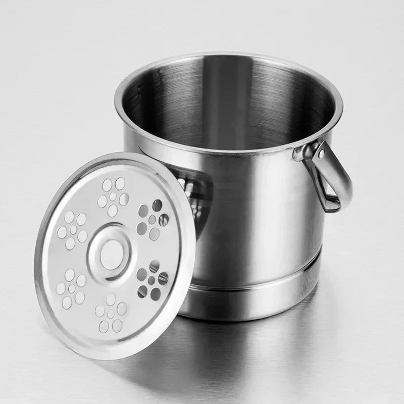 Axyaa Stainless Steel Ice Bucket with Comfortable Handle - Bar Wine Cooler