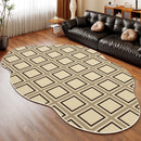 Axyaa Irregular Geometric Square Carpet for Living Room and Bedroom
