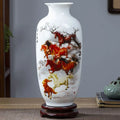 Axyaa Ceramic Vase for Home Decor & Office Desk, Jingdezhen Flower Arrangement Ornament