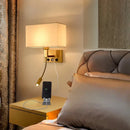 Axyaa LED Wall Lamp with USB Charger & Spotlight for Bedroom Living Room