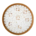 Axyaa Rattan Tray Storage Baskets - Korean Style Shell Decor Crafts for Home