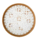 Axyaa Rattan Tray Storage Baskets - Korean Style Shell Decor Crafts for Home