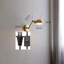 Axyaa Copper LED Wall Lamp with Pull Chain Switch for Bedroom and Bathroom