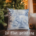 Axyaa Cozy Snowy Pillow Covers: Winter Scenes Pattern Cushion Cover for Sofa Bedroom Car