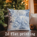 Axyaa Cozy Snowy Pillow Covers: Winter Scenes Pattern Cushion Cover for Sofa Bedroom Car