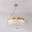 Luxury Gold Glass Chandelier by Axyaa: Elegant Modern Design for Dining & Bedroom