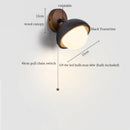 Axyaa Black Travertine LED Wall Light - Modern Nordic Bedside Lamp