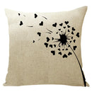 Axyaa Maple Leaf Print Linen Pillowcase for Home Decor and Sofa Comfort