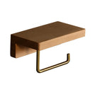 Axya Wooden Toilet Roll Holder with Metal Hook for Bathroom Storage