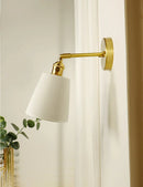 Axyaa Ceramic Nordic Wall Lamp with Switch, Vintage Sconce Light for Living Room