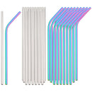 Axyaa Stainless Steel Drinking Straw Set for Juices, Cocktails & Milkshakes