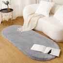 Axyaa White Faux Rabbit Fur Rug Ultra Soft Plush Carpet for Home Decor