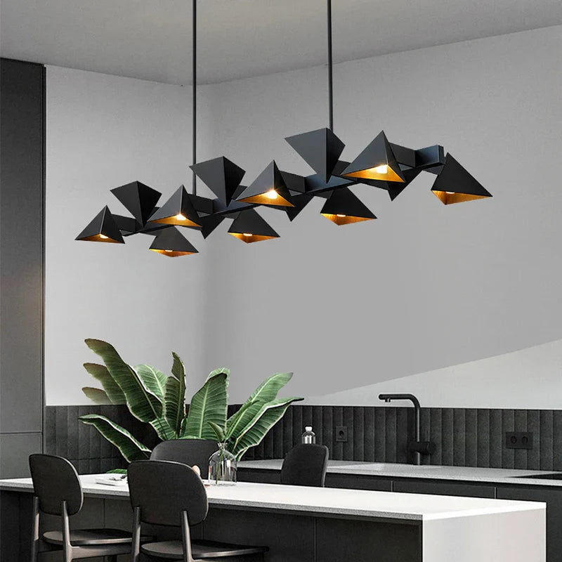 Axyaa Geometric Polygon LED Pendant Lamp for Modern Minimalist Spaces