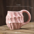 Axyaa Retro Ceramic Pleated Mug for Coffee and Milk Drinking