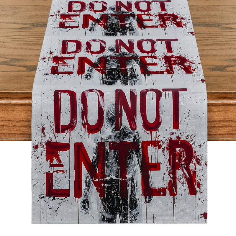 Axyaa Halloween Hand Figure Table Runner for Farmhouse Dining, Wedding Party Decor