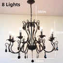 Axyaa Elegant Metal Chandelier with Crystal Pendants for Home Decor