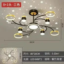 Axyaa Starry Sky Projection LED Chandelier for Modern Living Room Decor