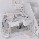 Axyaa 2-Layer Desktop Storage Organizer with Hanging Box for Dorm Cosmetics & Stationery