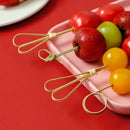 Axyaa Bamboo Fruit Stick 100pcs Pack for Dessert Decor - High Temp Disinfection
