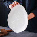 Axyaa Lotus Leaf Shallow Plate for Molecular Cuisine and Sushi
