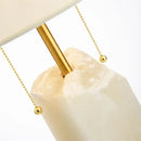 Axyaa White Marble Modern Luxury Table Lamp for Home Decor