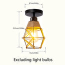 Axyaa Hemp Rope Woven Ceiling Light: Retro Style, E27 Base, Aisle & Balcony Fixture