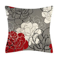 Axyaa Modern Daisy Grey Pillow Covers for Couch and Bed