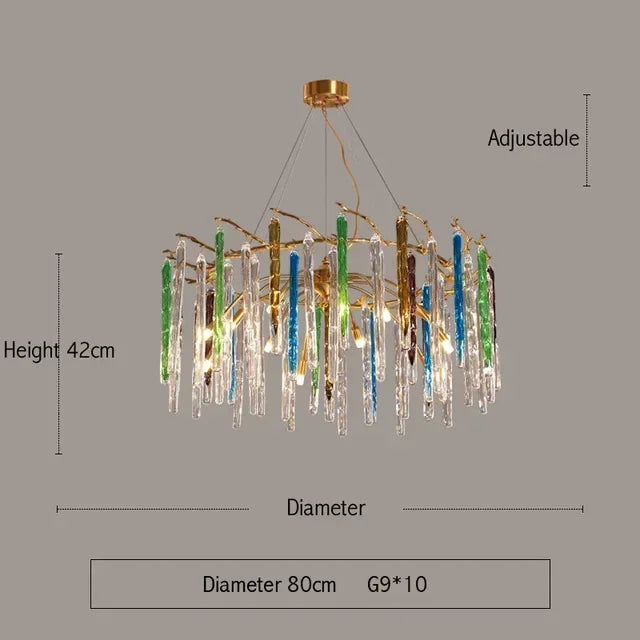 Axyaa Nordic Luxury Crystal Ceiling Lamps for Modern Interior Lighting