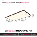 Axyaa Walnut Grain Ceiling Lamp - Modern, Ultra-thin, Eye Protection, for Living Room, Bedroom