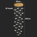 Axyaa Modern LED Pendant Chandelier for Staircase & Living Room Decor