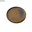 Axyaa Rust Glazed Ceramic Flat Steak Sushi Dessert Restaurant Plates