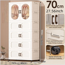 Axyaa Double-Door Foldable Wardrobe - Large Capacity Clothes/Quilts Storage, Bedroom/Living Room