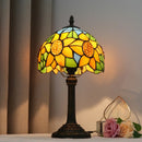 Axyaa Sunflower Stained Glass Table Lamp - Aesthetic Bedroom Living Room Decor