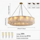 Axyaa Nordic Marble Pendant Lights LED Dimmable Alabaster Chandelier