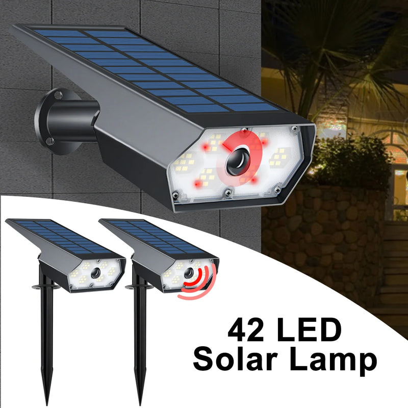Axyaa Solar Motion Lights 3 Modes Outdoor Waterproof Pathway Spotlights