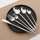 Axyaa 32Pcs Stainless Steel Cutlery Set Silverware Flatware Dinnerware Kit
