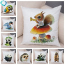 Axyaa Cute Animal Print Pillowcase for Home Sofa Bed Decor