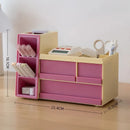 Axyaa Desk Organizer with Drawer - Large Capacity Stationery Storage Box