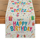 Axyaa Birthday Celebration Table Runner for Family Parties and Kitchen Decor