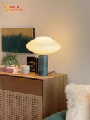 Axyaa Green Marble Table Lamp LED Nordic Designer Desk Lights Home Decor