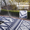 Axyaa Reversible Outdoor Straw Rug Waterproof Boho Patio Mat