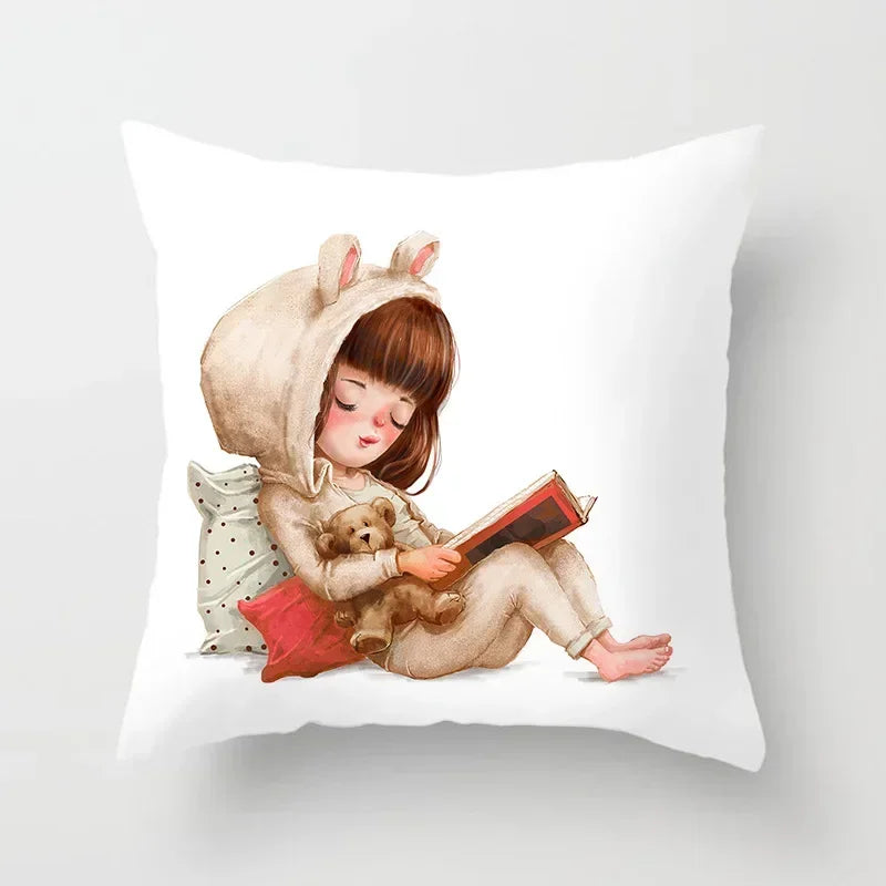 Cute Panda Cartoon Pillowcase for Home Decor and Comfort by Axyaa