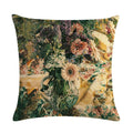 Sunflower Linen Throw Pillow Cover for Home Decor by Axyaa
