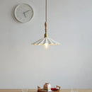 Axyaa Ceramic LED Pendant Light with Wood Copper Socket - 30CM