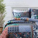 Axyaa Bohemian Paisley Patchwork Quilt Set Bedding