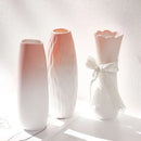 Nordic Pink Plastic Vase by Axyaa - Modern Home Decor & Floral Storage