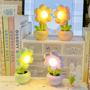 Axyaa LED Flower Night Light Mini Table Lamp Kids Bedroom Ornament Home Decor