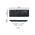 Axyaa Ceramic Sushi Dish: Japanese Style Flat Plate, Rectangular Hotel Tableware