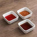 Axyaa White Ceramic Square Dish Plate for Hotel Restaurants, Molecular Cuisine Flavor Plate